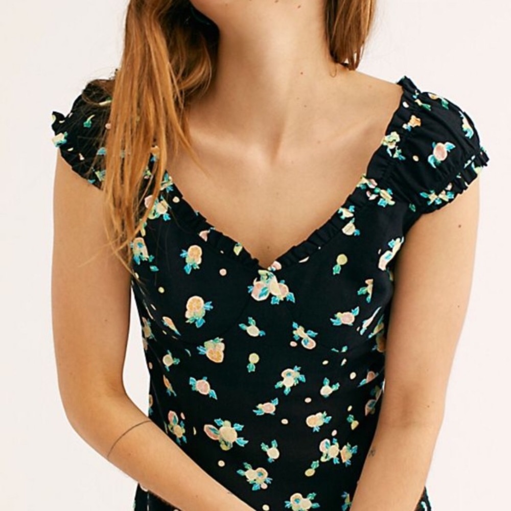 Last 1!! Free People Like a Lady Citrus Dress NWOT - Picture 2 of 8